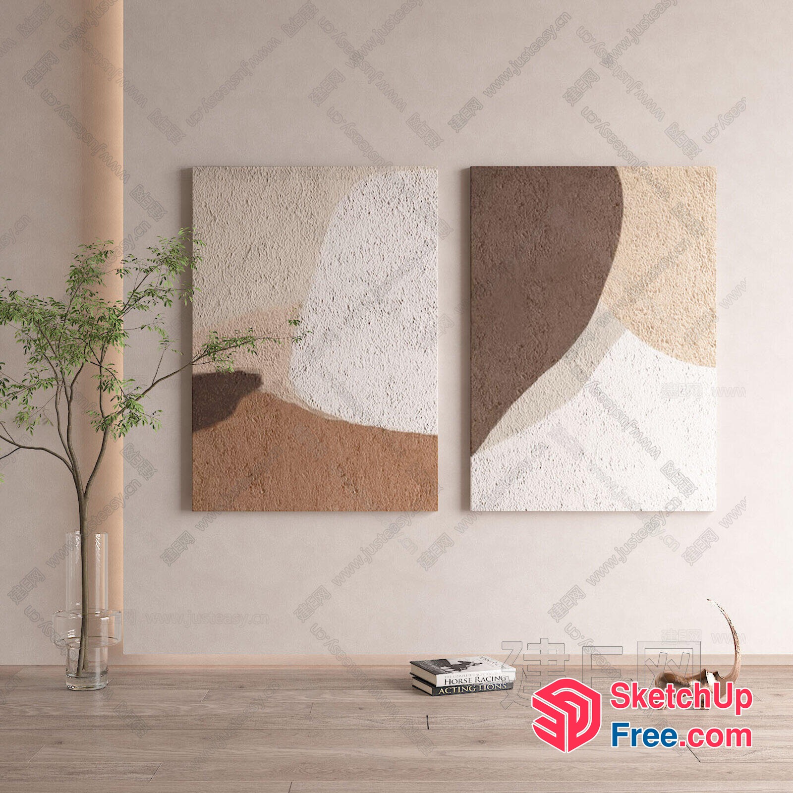 Minimalist Style Modern Art Decor 3D SketchUp File
