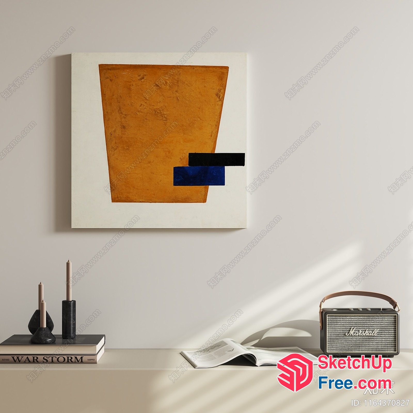 Minimalist Artwork In Creamy And Earthy Tones 3D SketchUp File