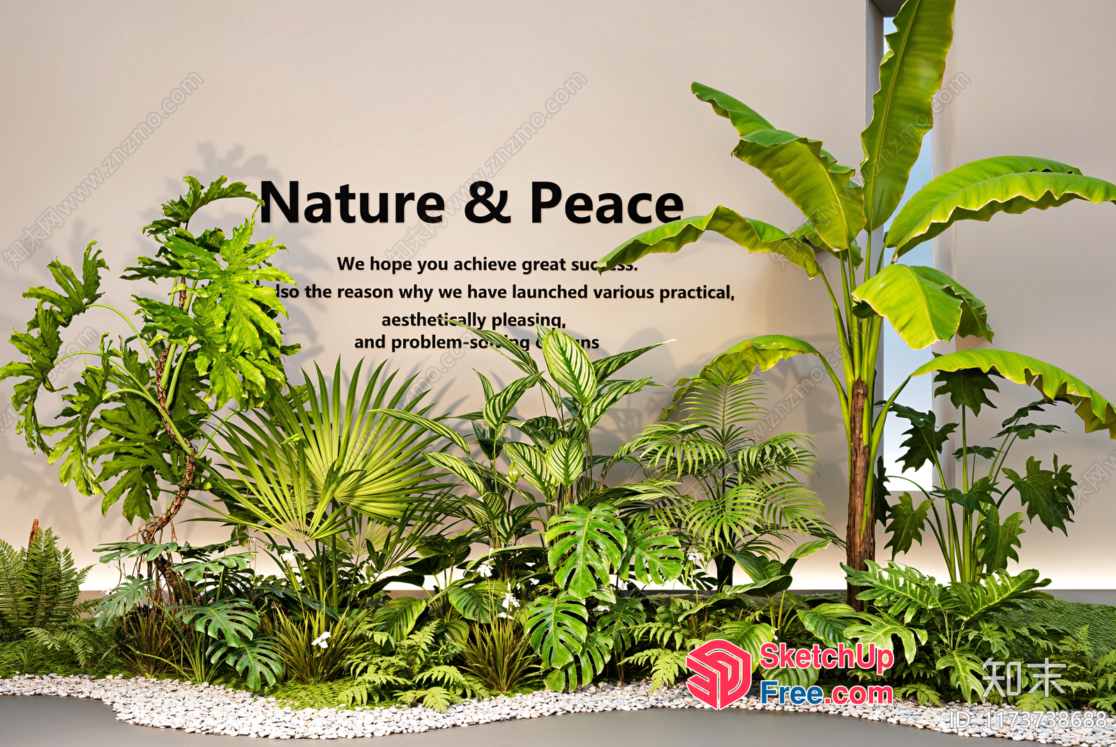 Serene Tropical Oasis 3D SketchUp File
