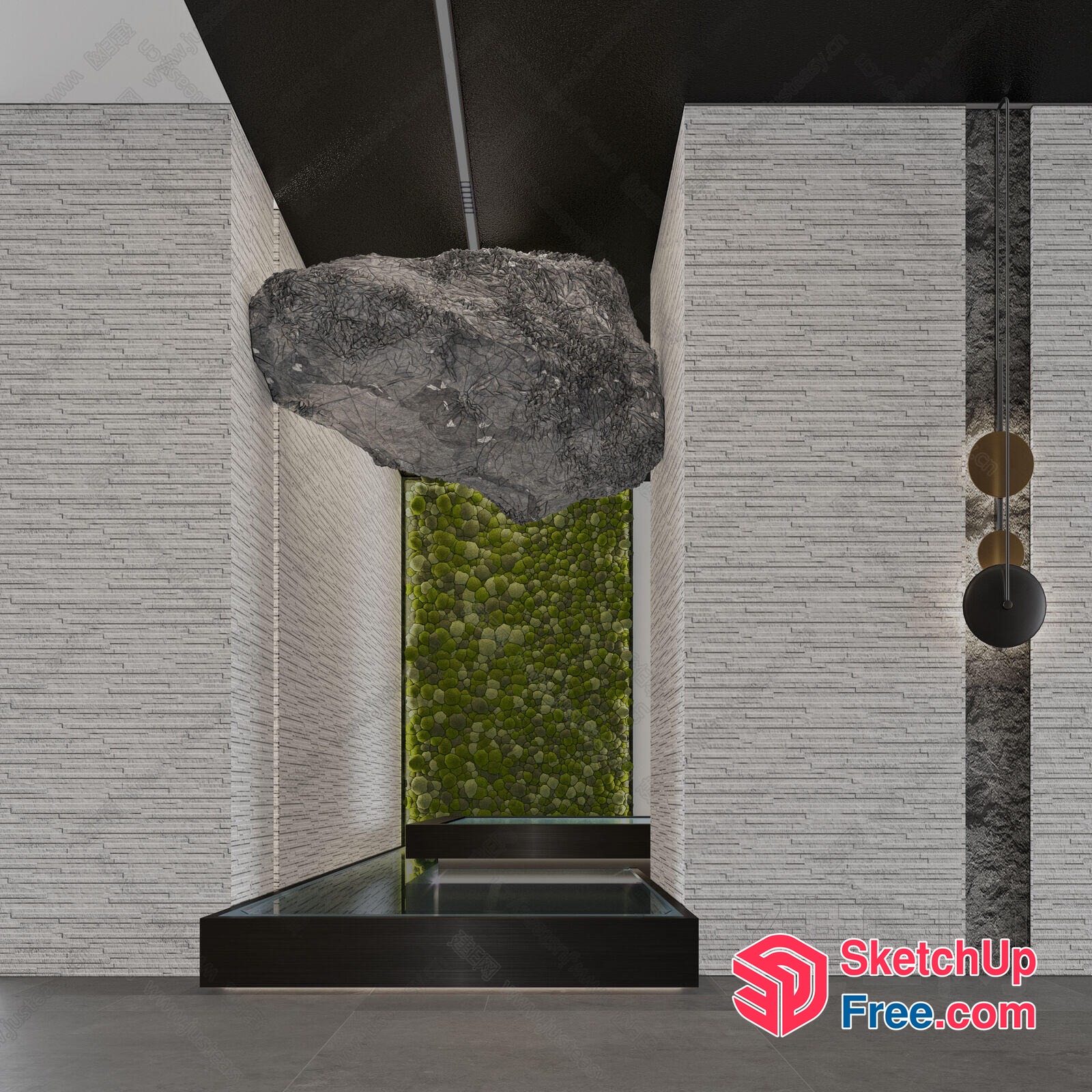 Elegant Modern Interior Design With Natural Elements 3D SketchUp File