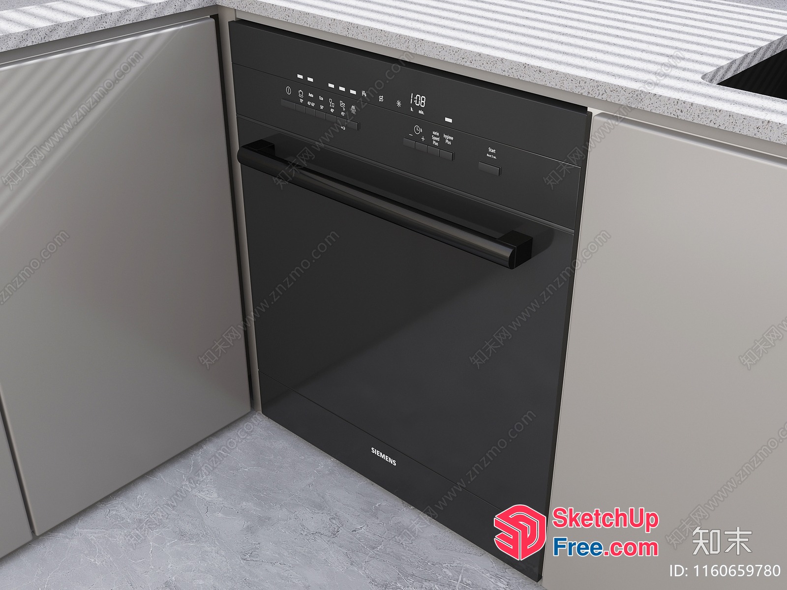 Modern Kitchen With Sleek Siemens Appliance 3D SketchUp File