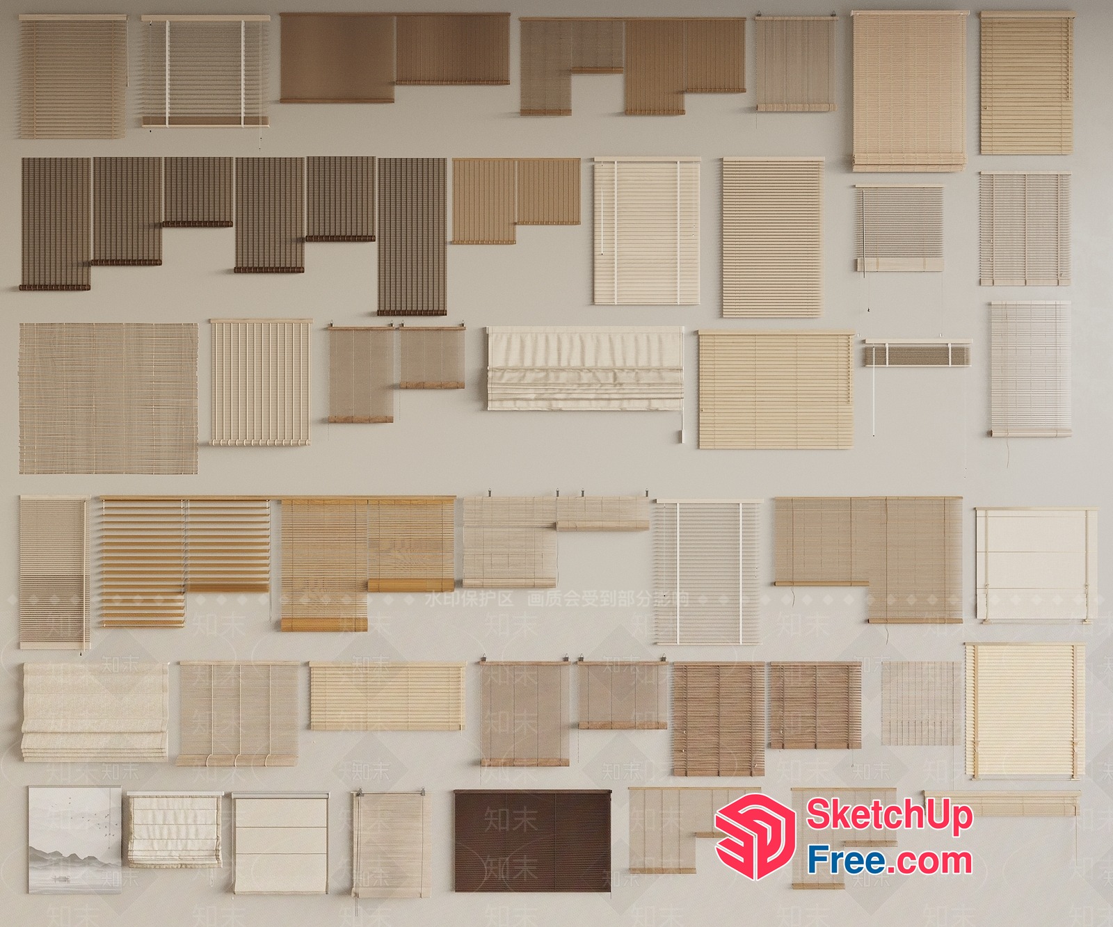 Various Window Treatments For Different Styles 3D SketchUp File