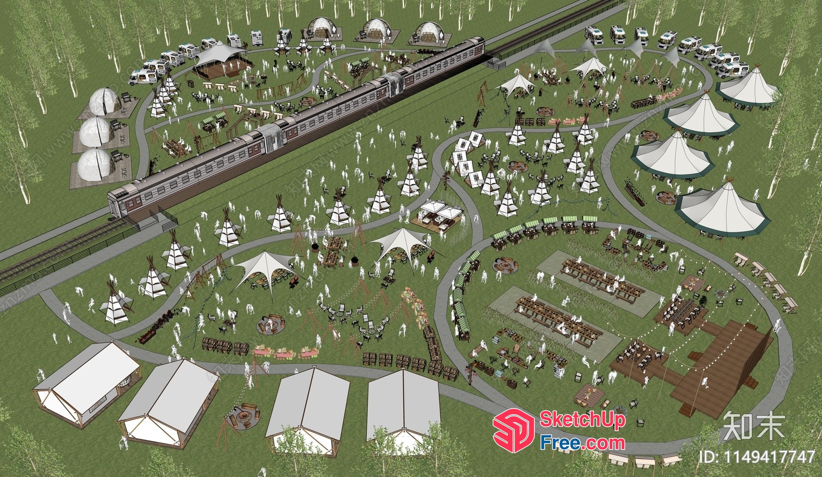 Outdoor Cultural Festival 3D SketchUp File