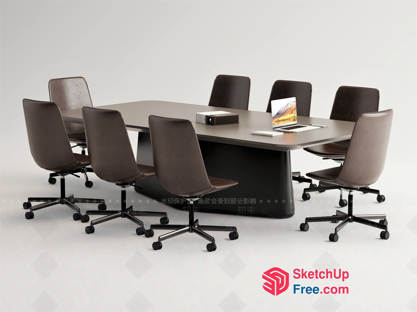 Modern Office Conference Room Furniture 3D SketchUp File