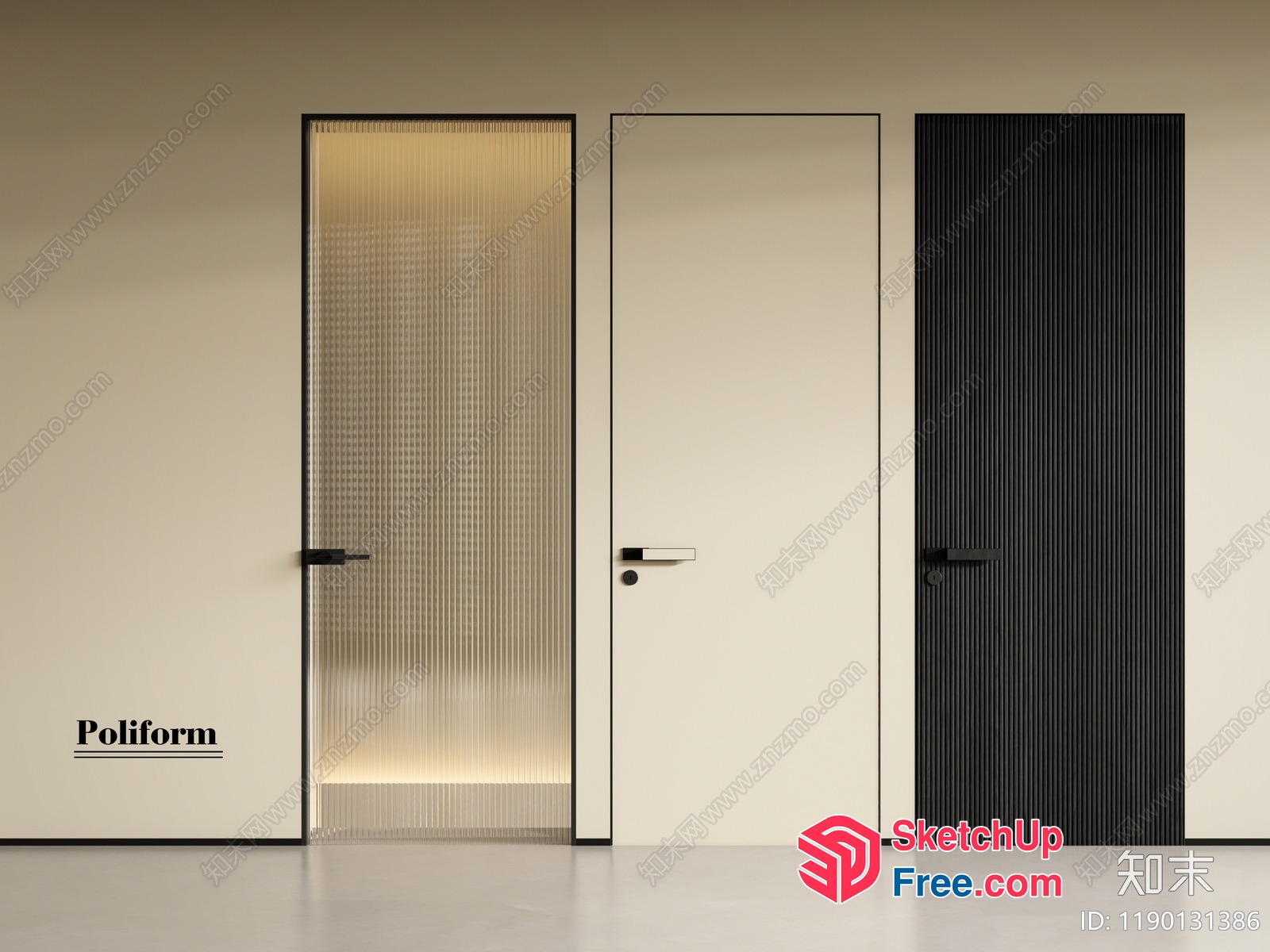 Poliform Door And Window Options 3D SketchUp File