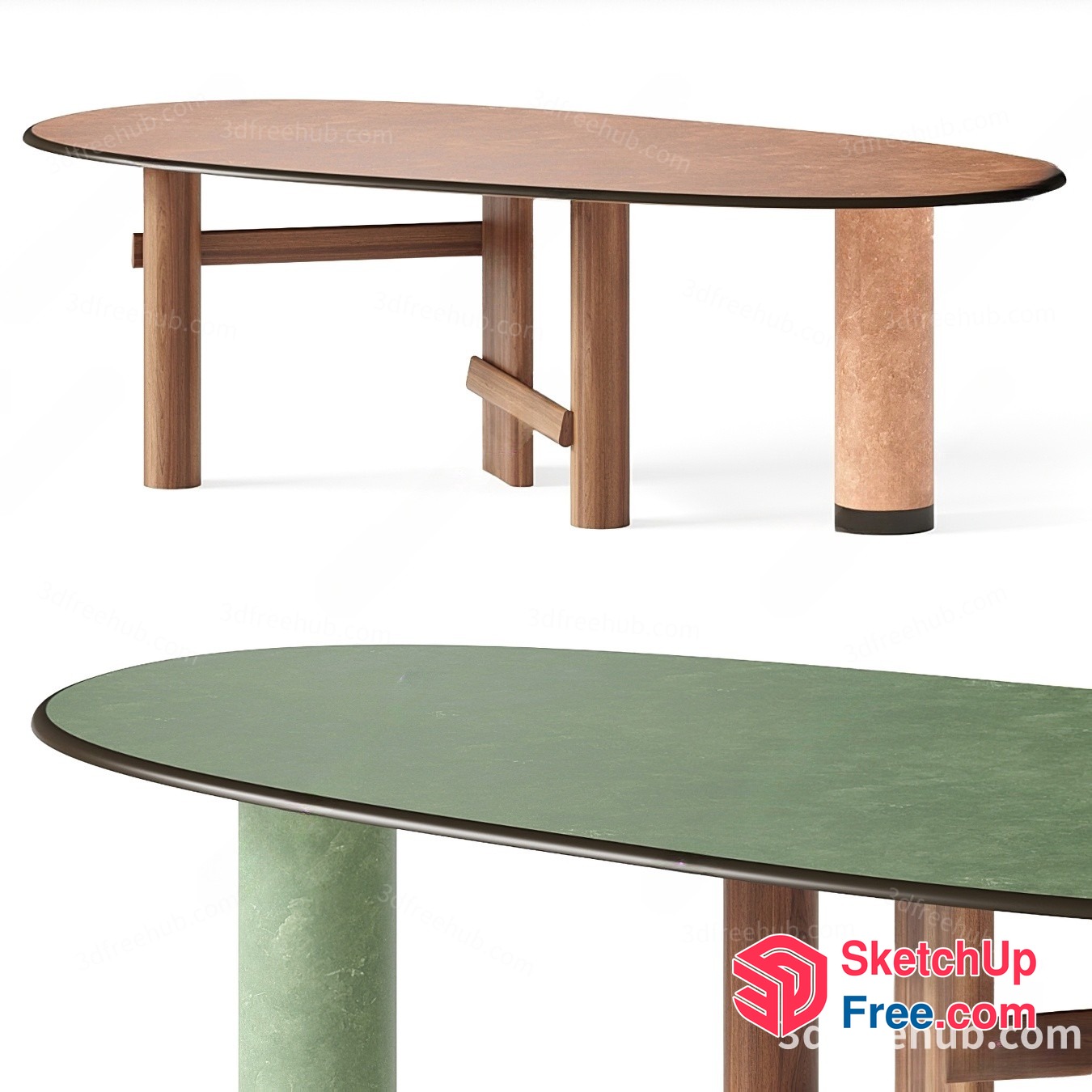 Elegant Modern Dining Table 3D SketchUp File