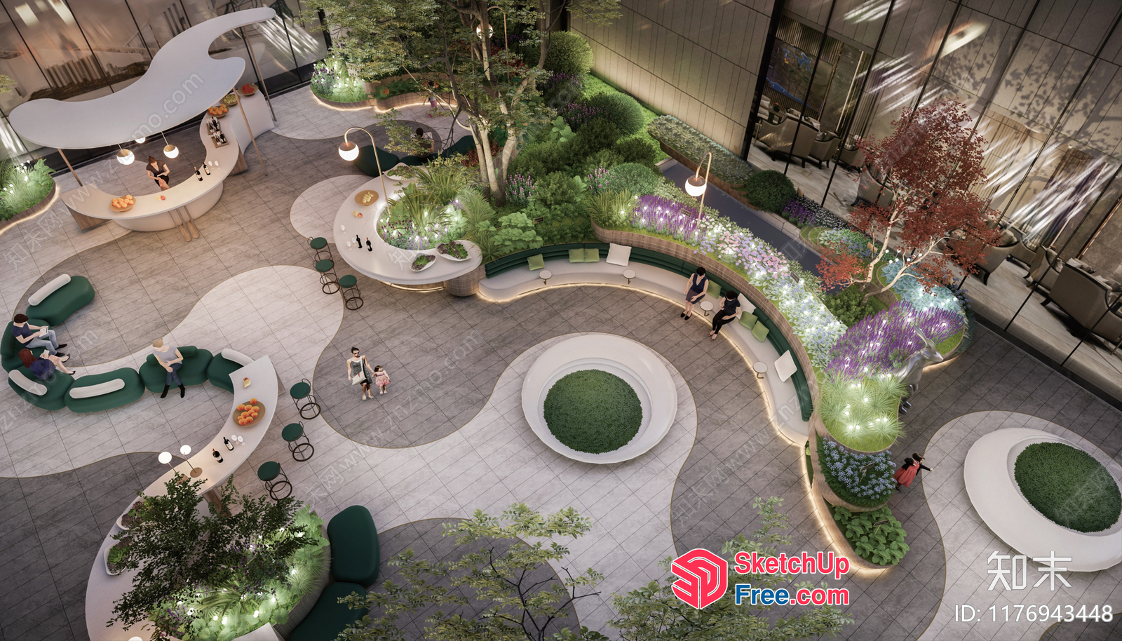 Modern Commercial Space With Elegant And Natural Decor 3D SketchUp File