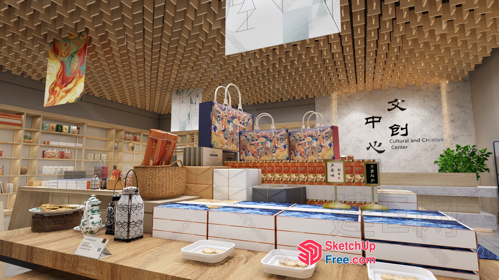 Elegant Modern Asian-Inspired Interior Design 3D SketchUp File