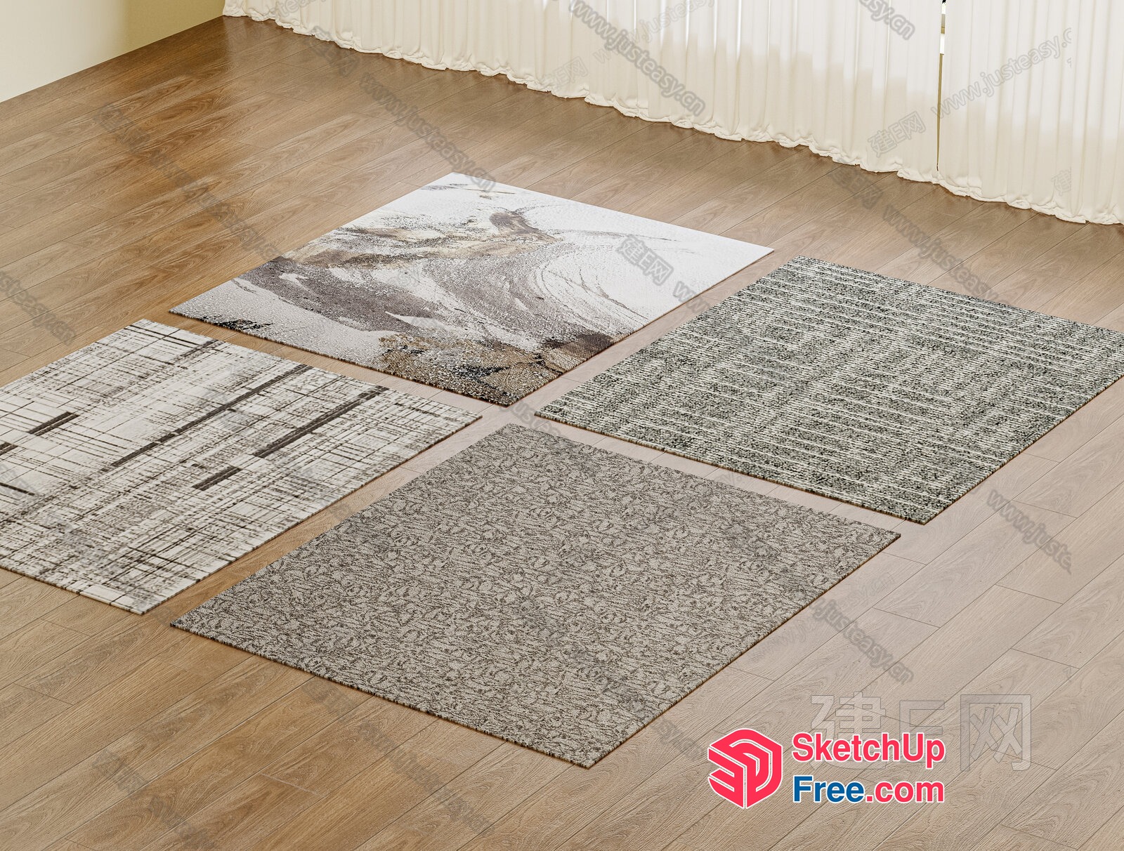Elegant Rug Collection For Modern Living Spaces 3D SketchUp File