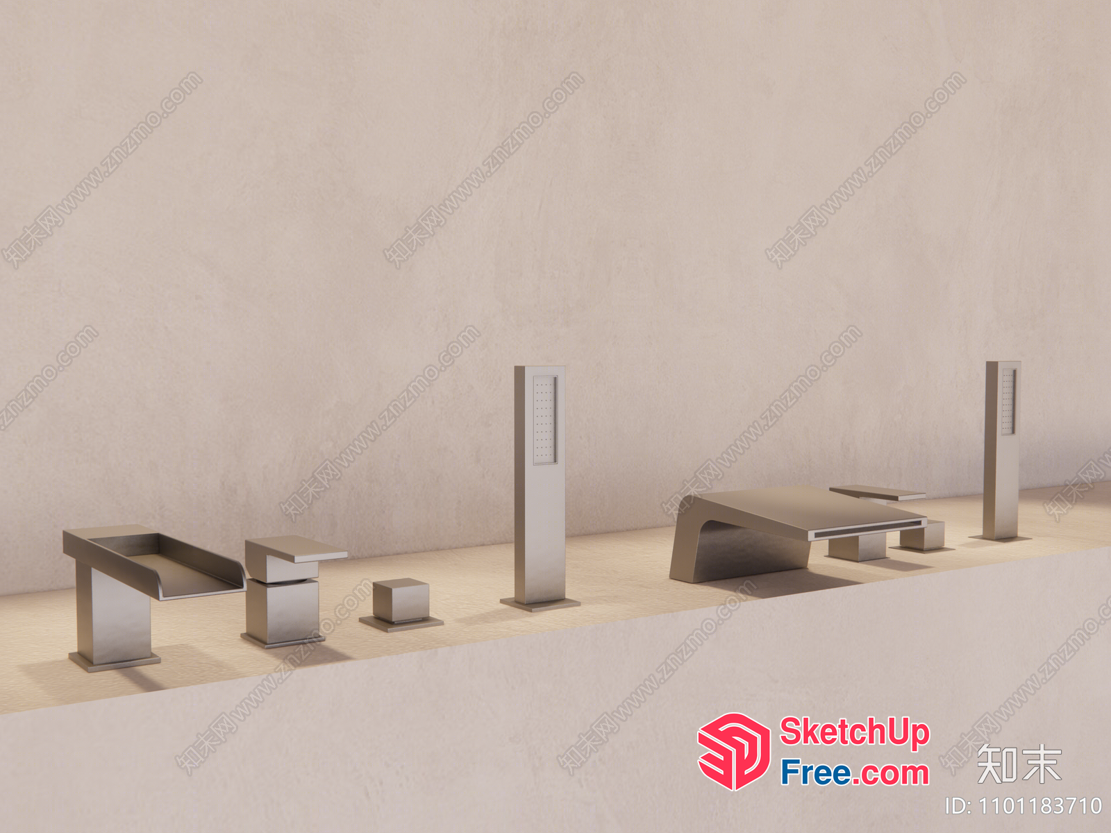 Modern Minimalist Interior Furniture Set 3D SketchUp File