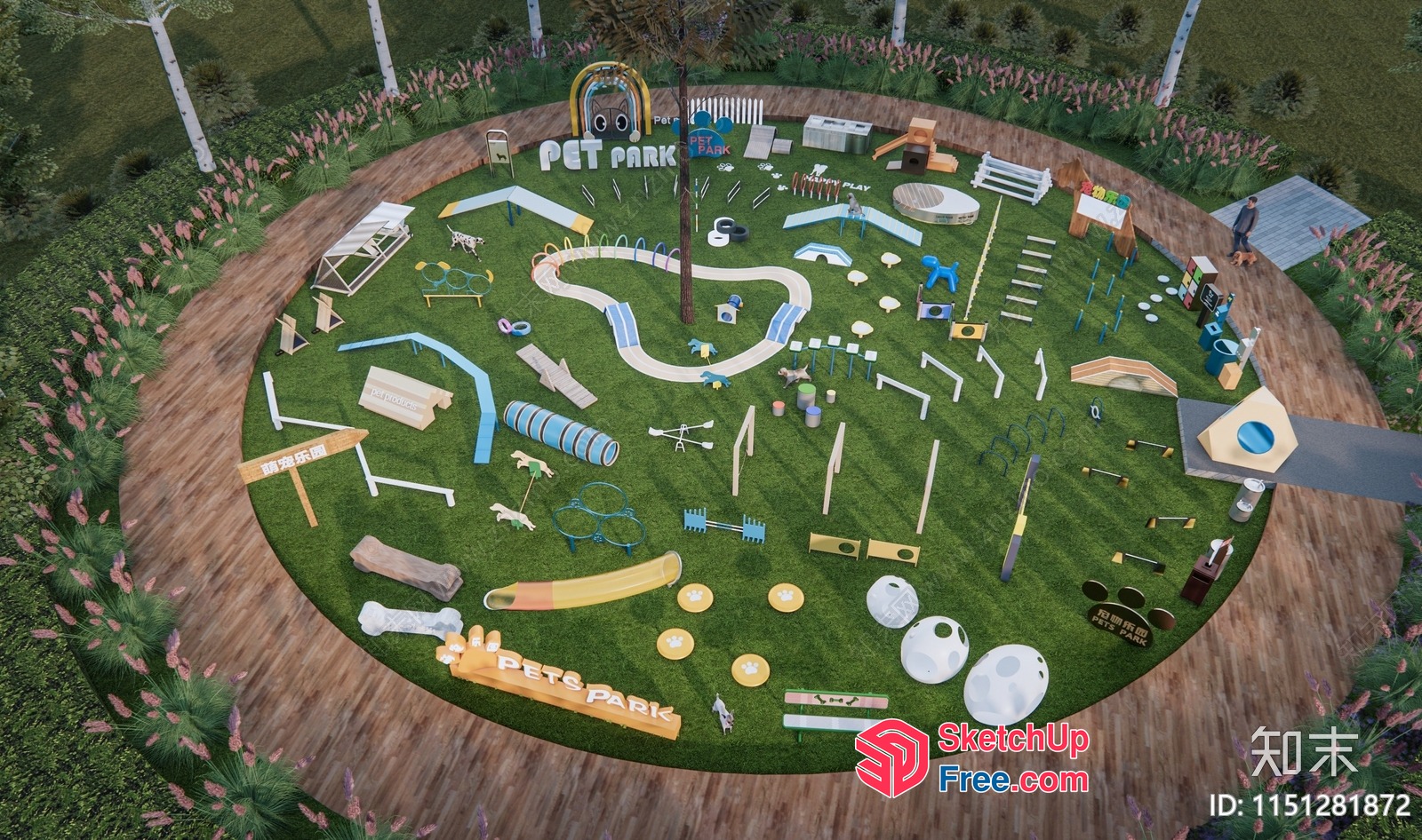 Pet-Friendly Outdoor Space 3D SketchUp File
