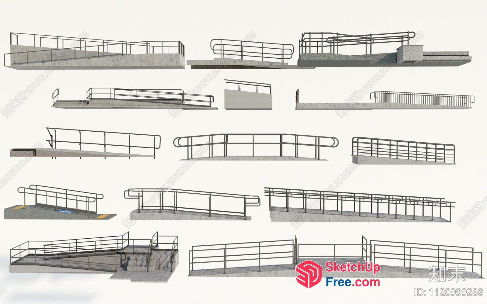 Railing Designs For Various Buildings 3D SketchUp File