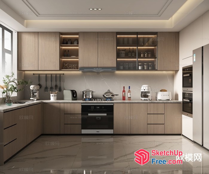 Modern Kitchen With Sleek And Elegant Design 3D SketchUp File