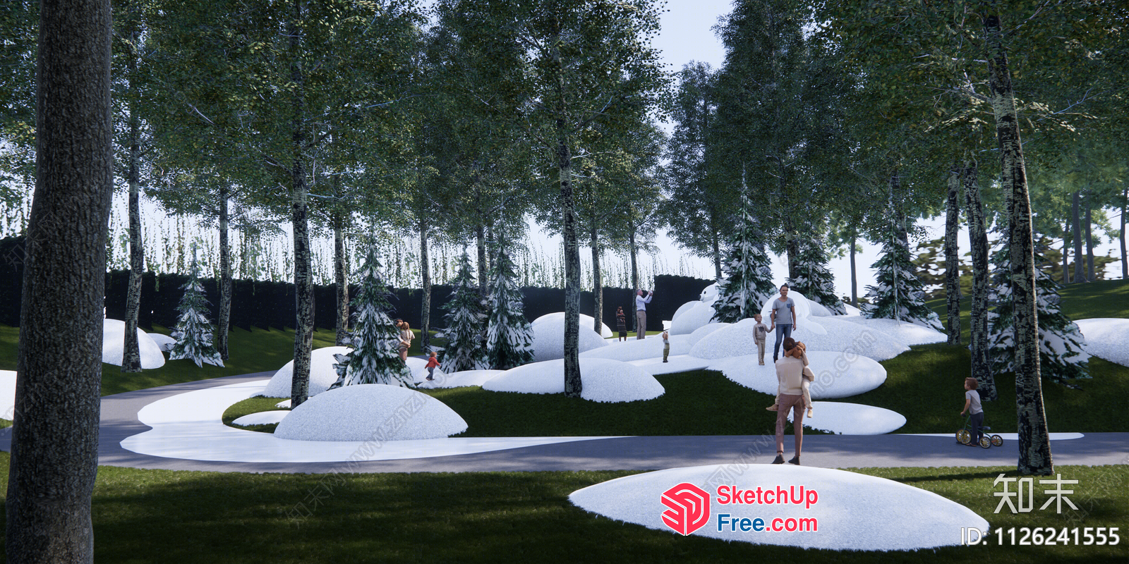 Serene Forest Park 3D SketchUp File