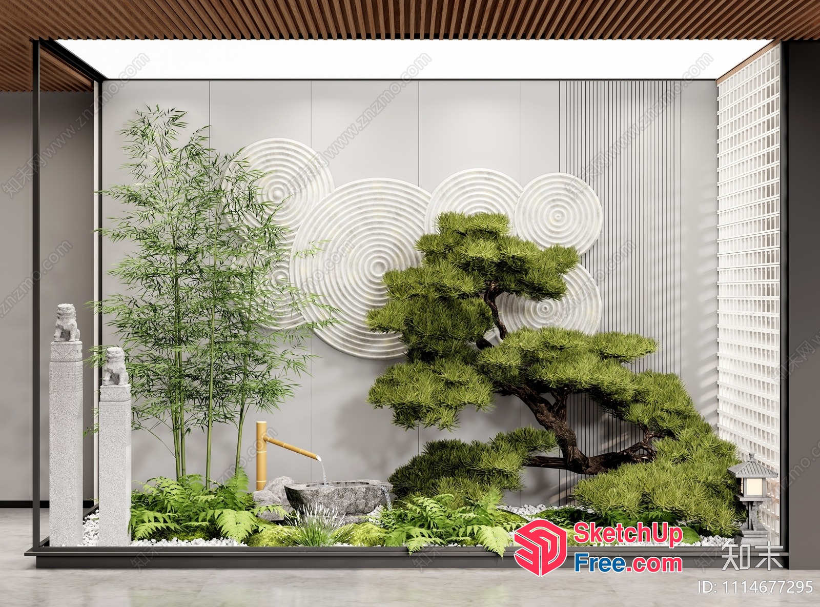 Serene Japanese-Inspired Garden Oasis 3D SketchUp File