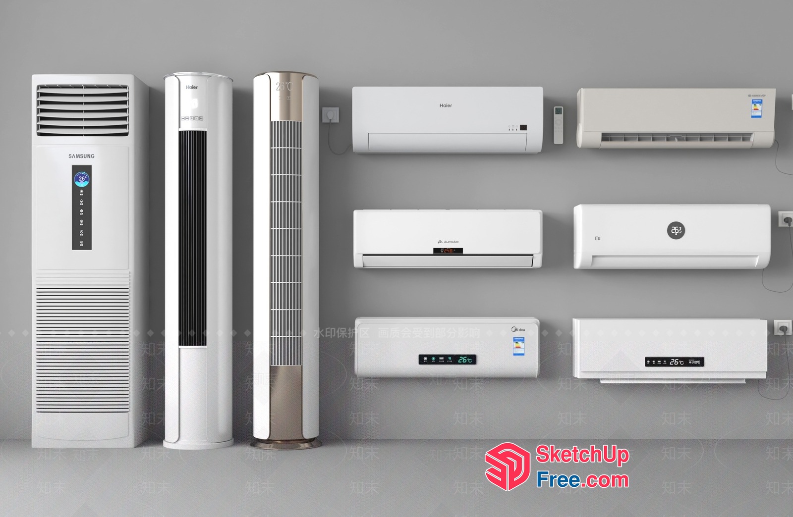 Air Conditioning Units And Fans 3D SketchUp File