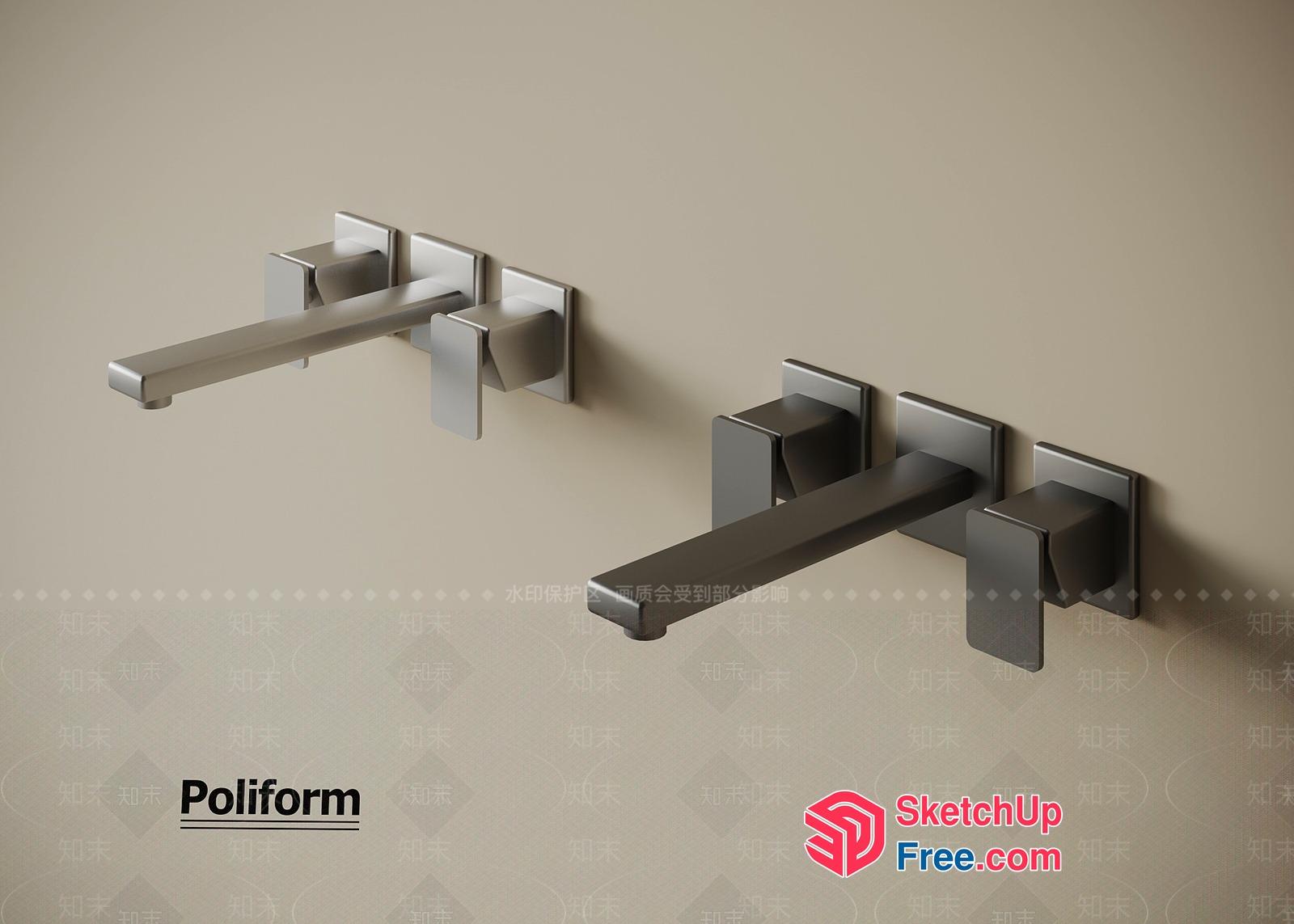 Poliform Faucet Collection 3D SketchUp File