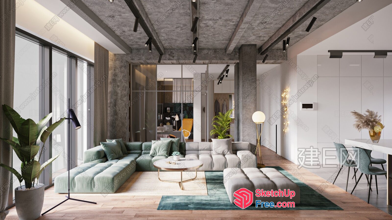 Elegant And Modern Living Room 3D SketchUp File