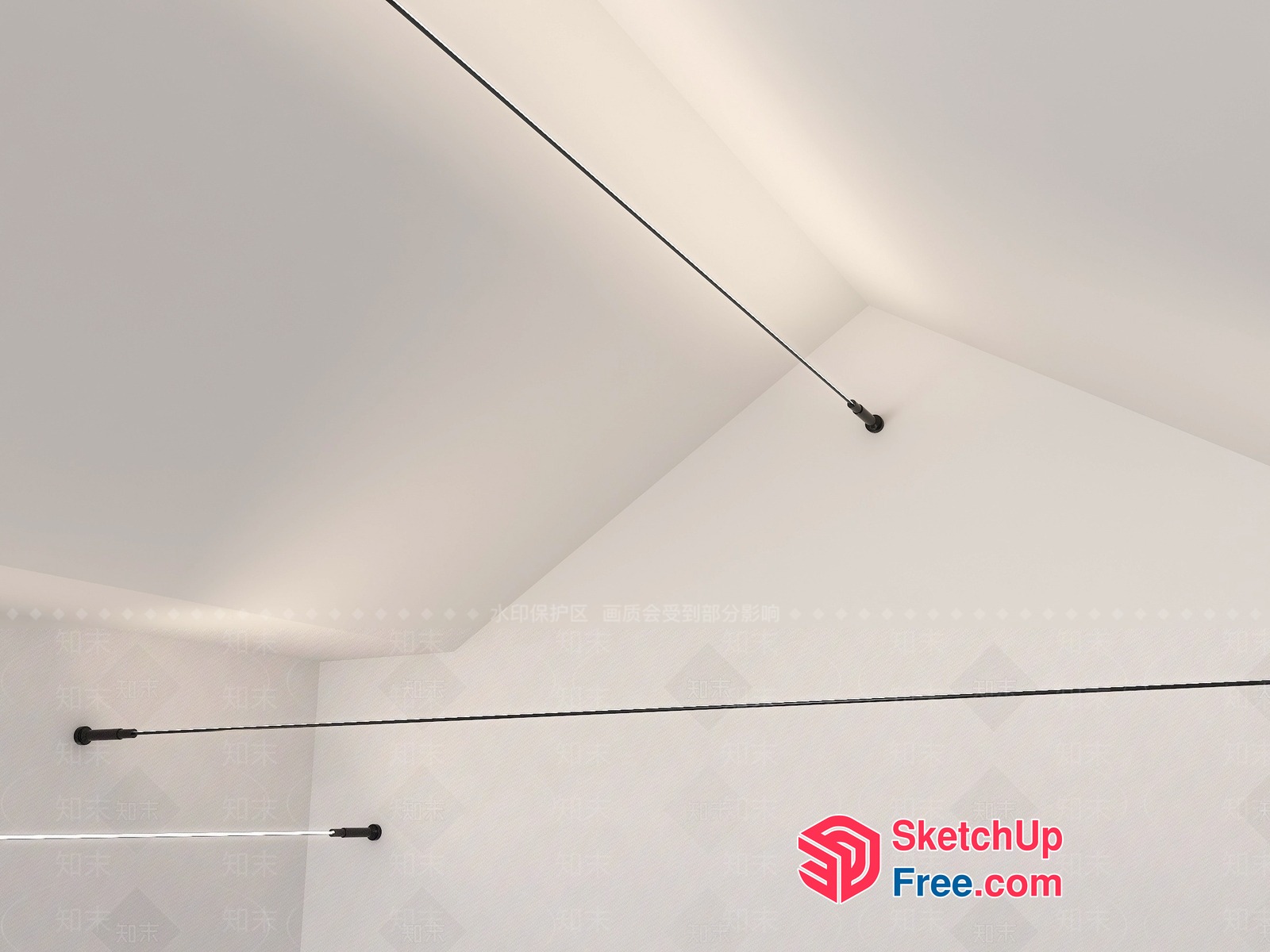 Ceiling Light Fixtures In A Modern Minimalist Style 3D SketchUp File