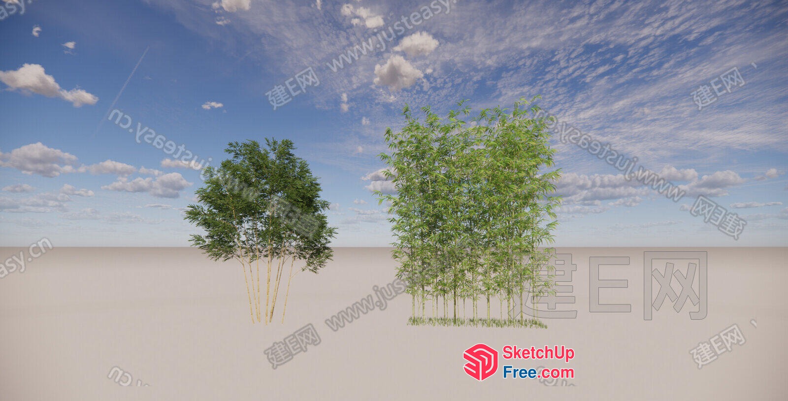 Serene Bamboo Forest In A Tranquil Setting 3D SketchUp File
