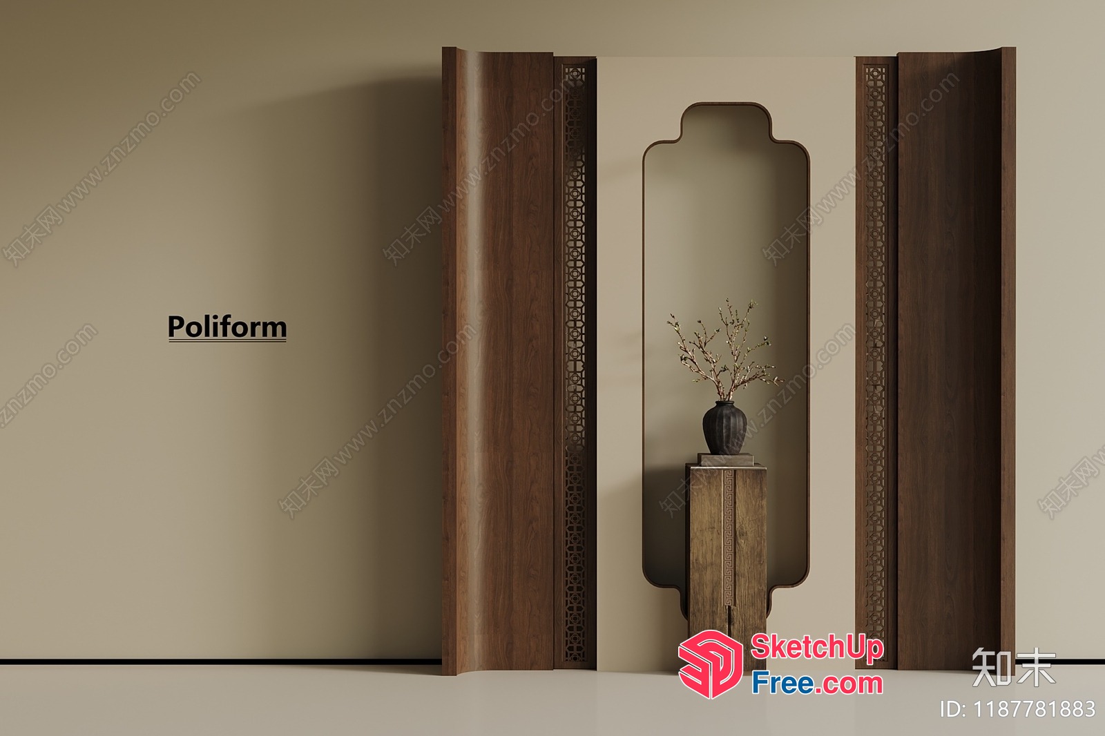 Poliform Partition Screen 3D SketchUp File Poliform Partition Screen 3D SketchUp File