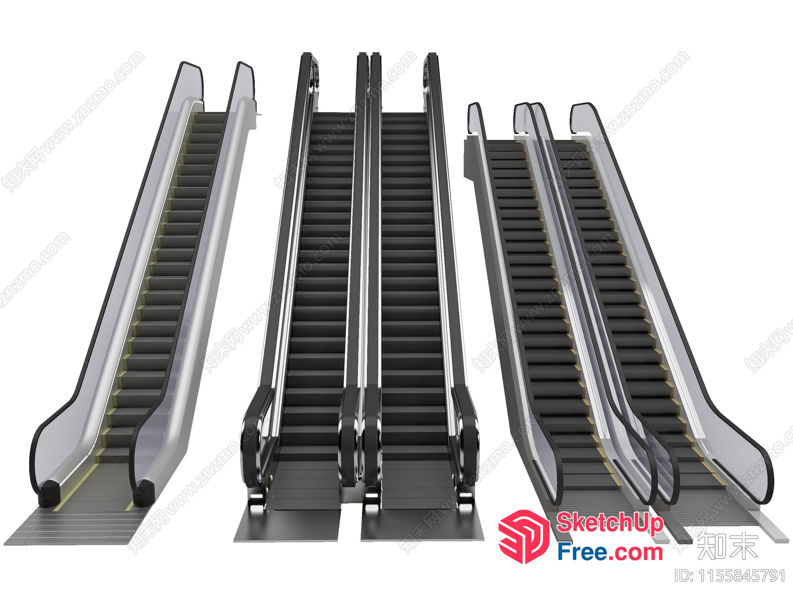 Escalators For Commercial Buildings 3D SketchUp File