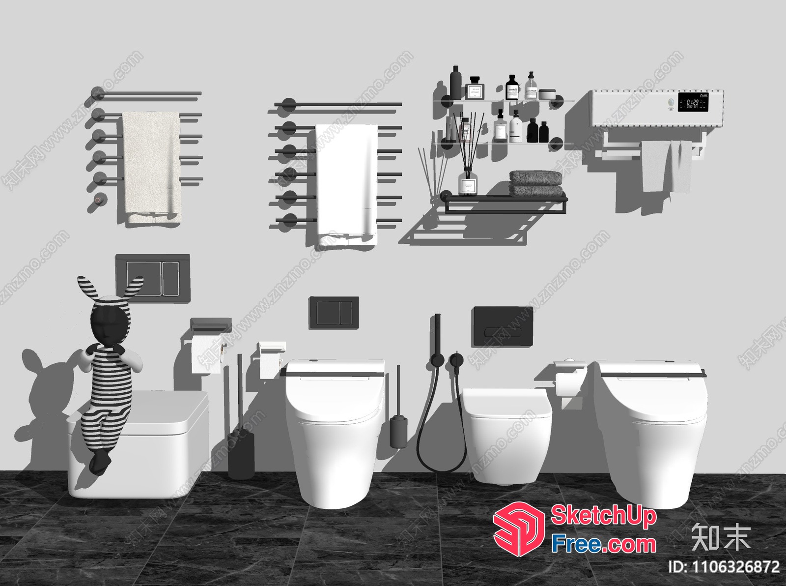 Modern Bathroom Interior Design With Clean Lines And Minimalist Decor 3D SketchUp File