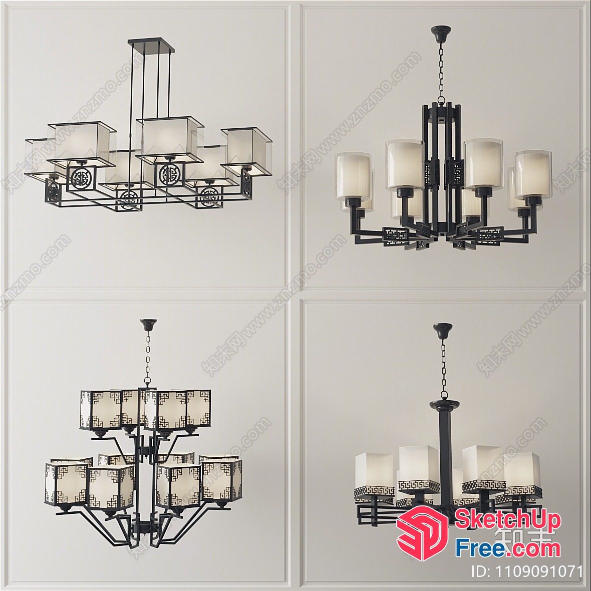 Elegant Modern Chandelier 3D SketchUp File