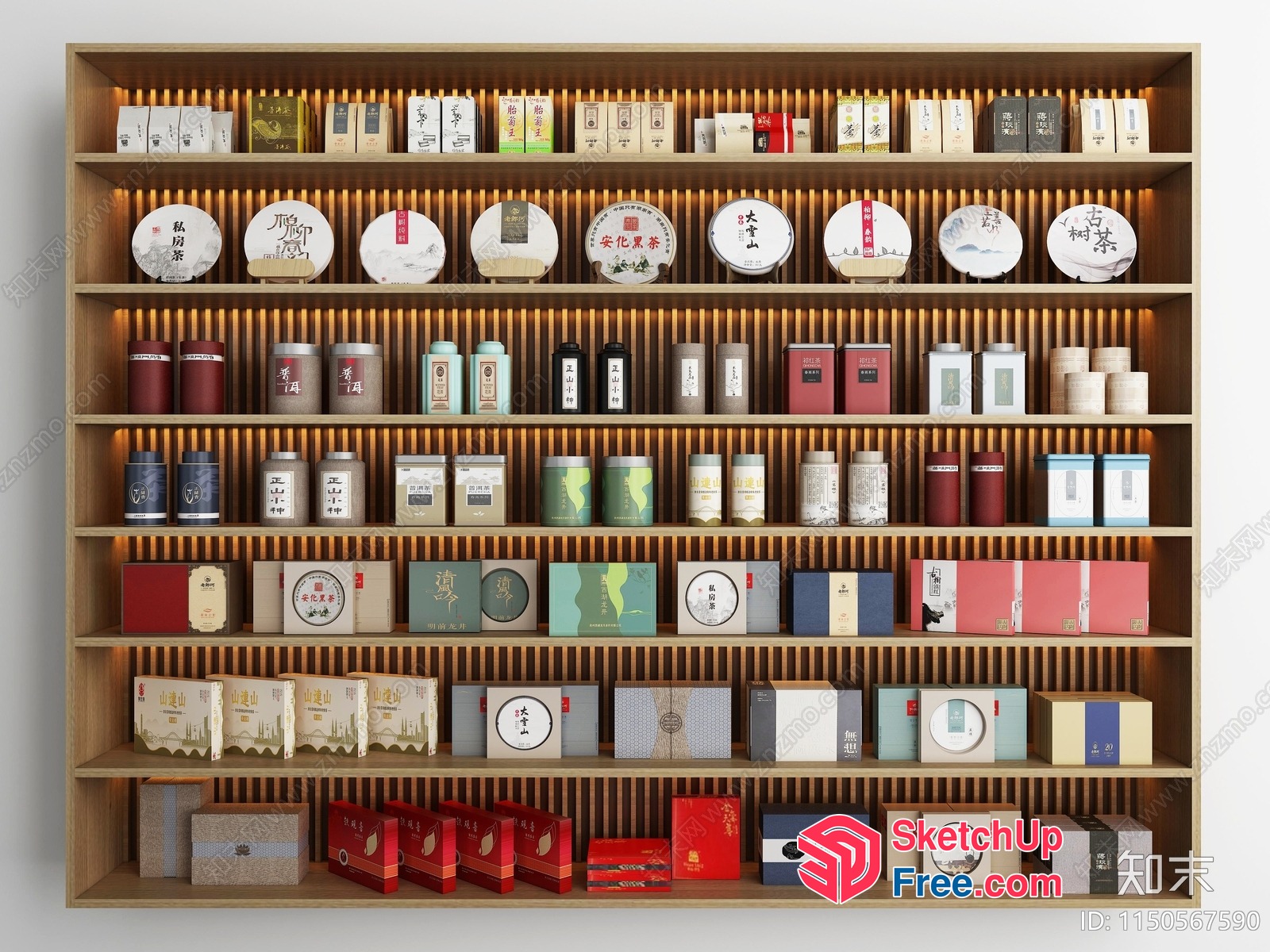 Decorative Shelf With Various Items 3D SketchUp File