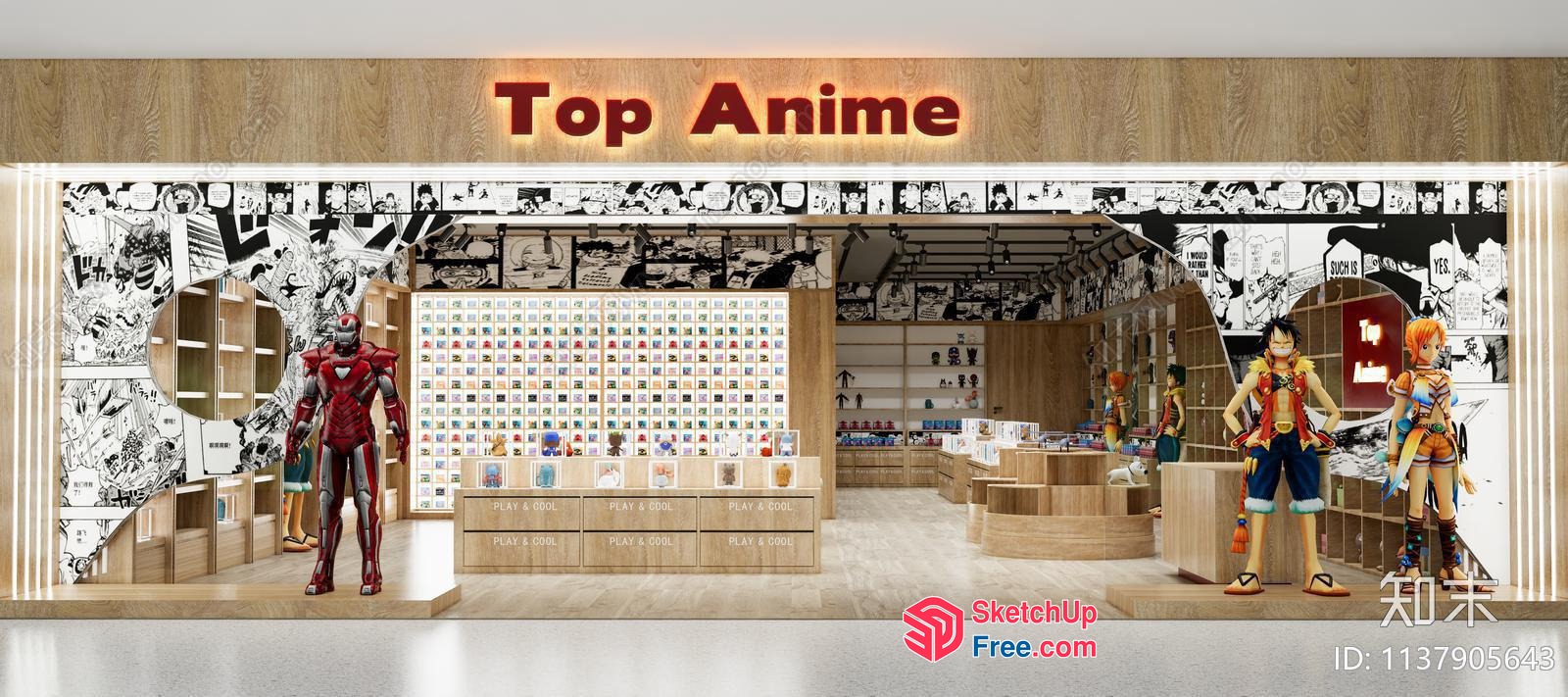 Anime Shop Interior 3D SketchUp File