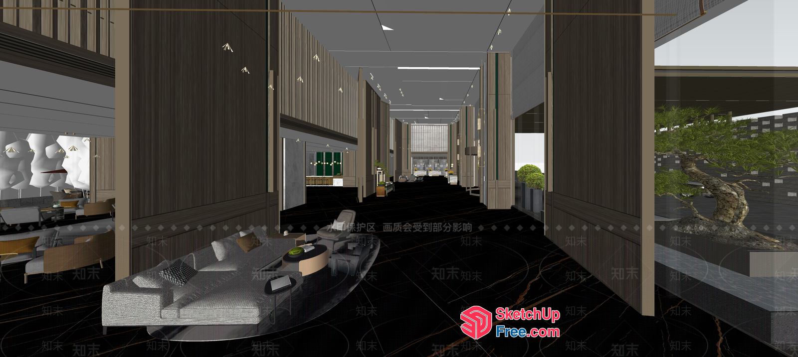 Modern Minimalist Living Room With Sleek Furniture 3D SketchUp File
