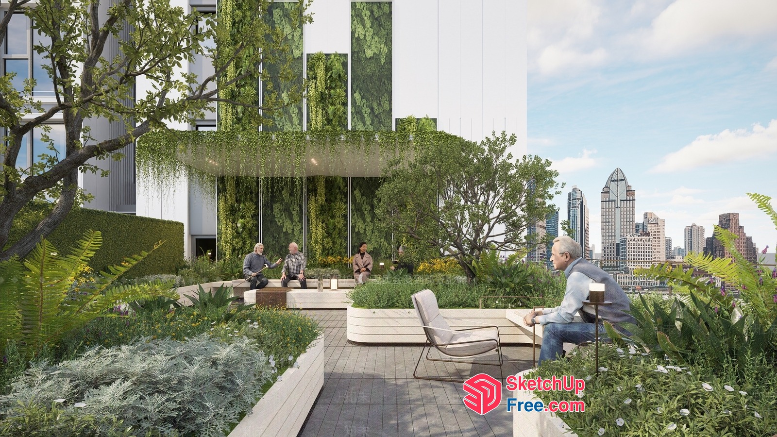 Serene Urban Oasis 3D SketchUp File