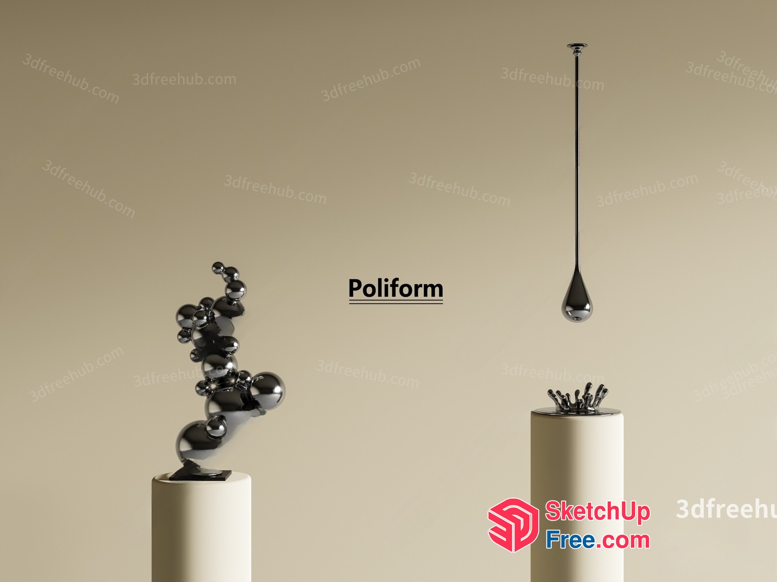 Poliform Pillars And Decorative Objects 3D SketchUp File