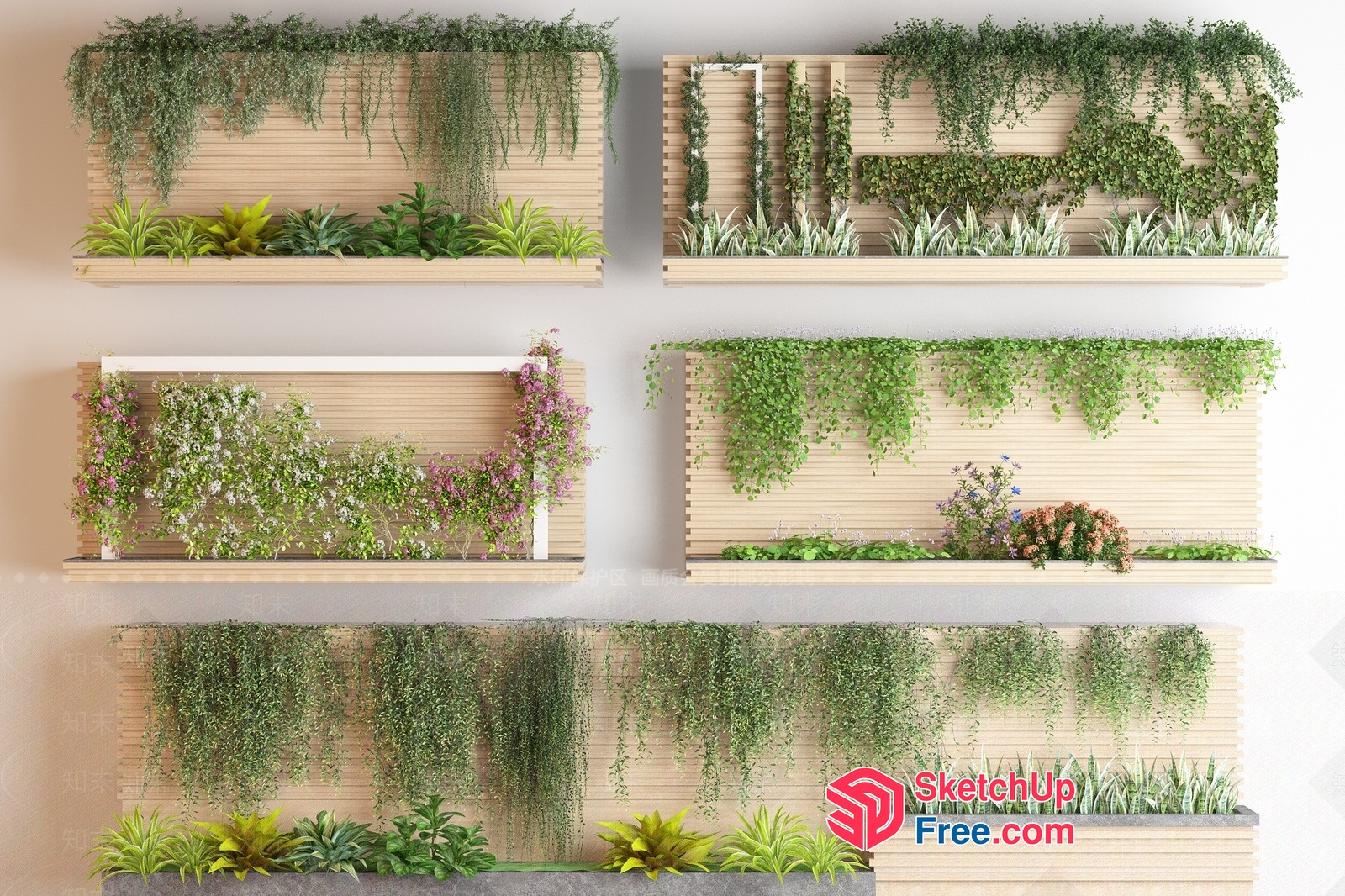Modern Greenery Display 3D SketchUp File