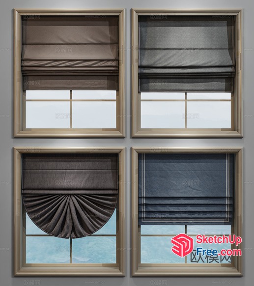 Window Treatment Options 3D SketchUp File