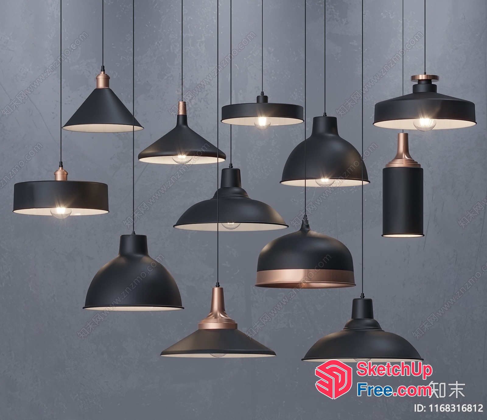 Elegant Hanging Lamps 3D SketchUp File