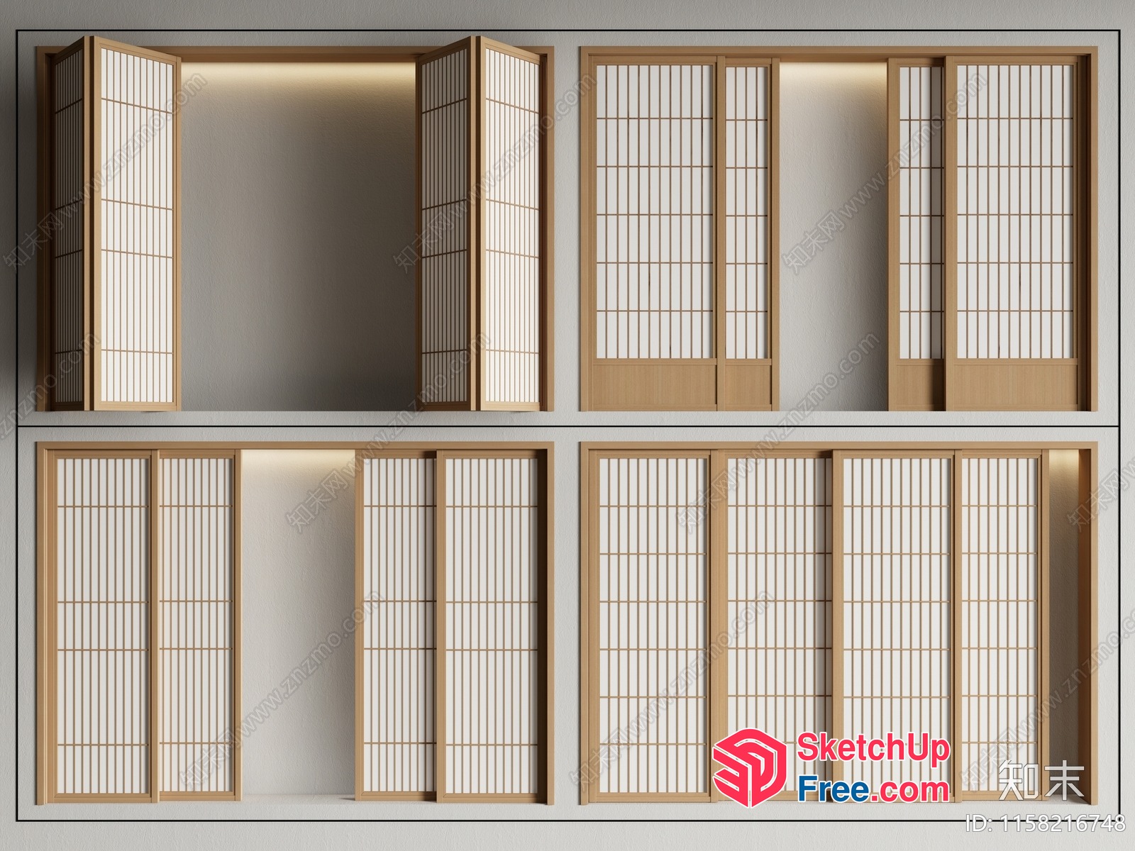 Japanese Style Partition Screen 3D SketchUp File