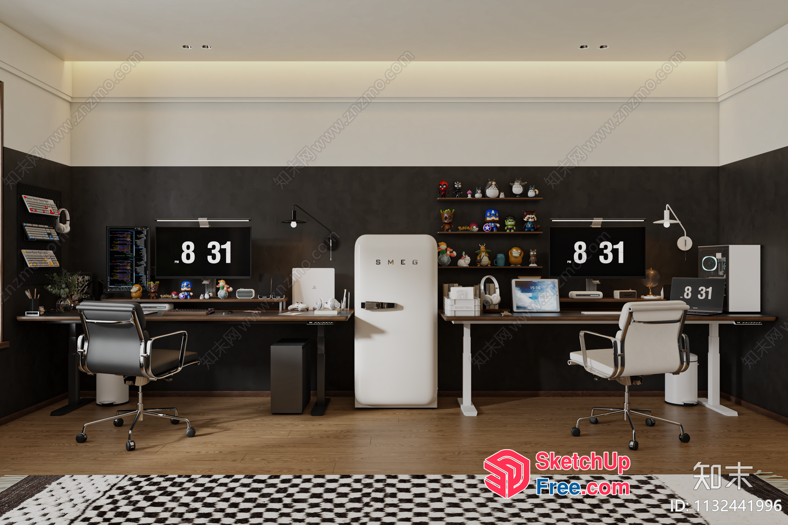 Modern Office Space With Classic And Contemporary Elements 3D SketchUp File