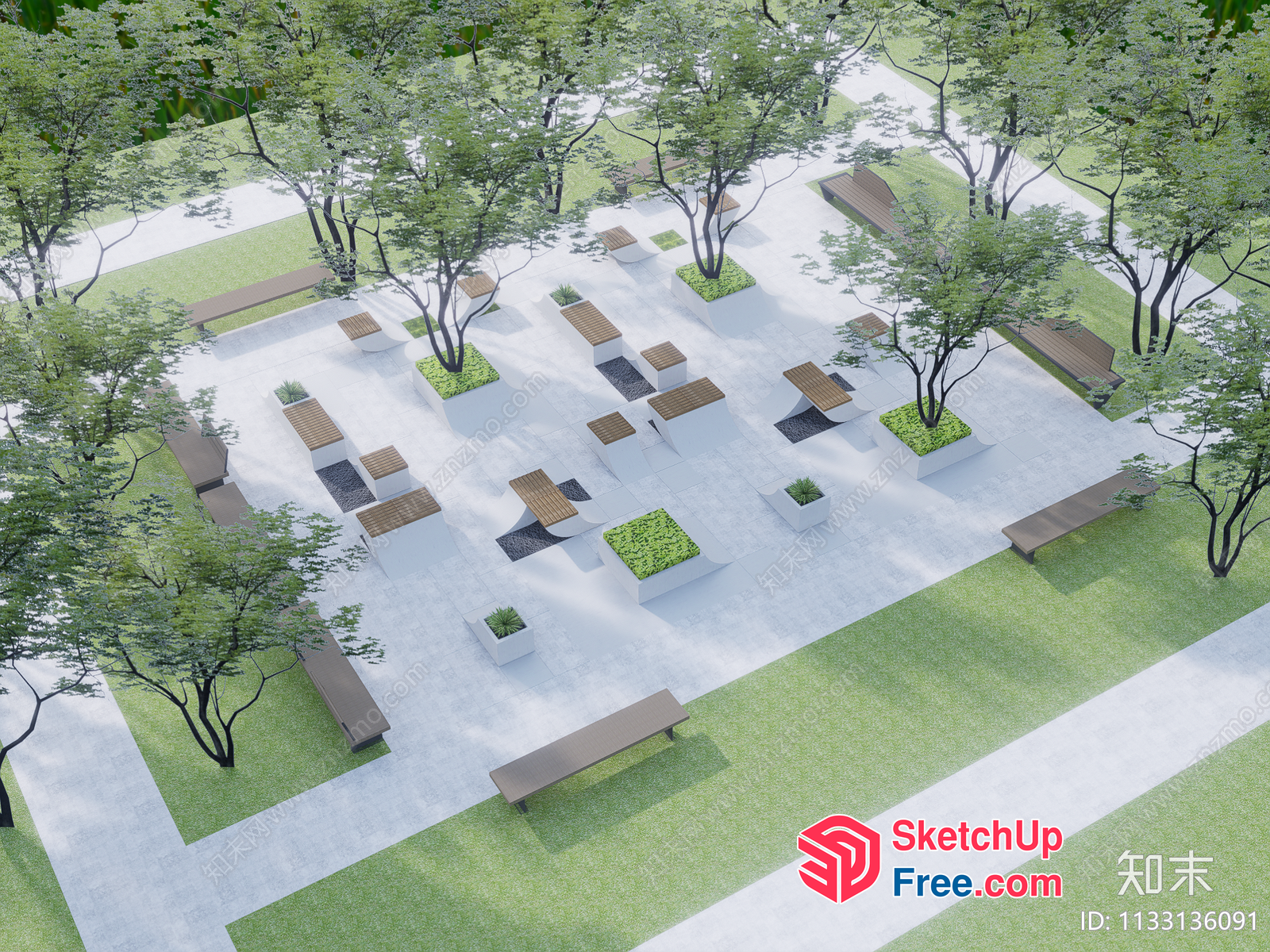 Serene Urban Oasis 3D SketchUp File