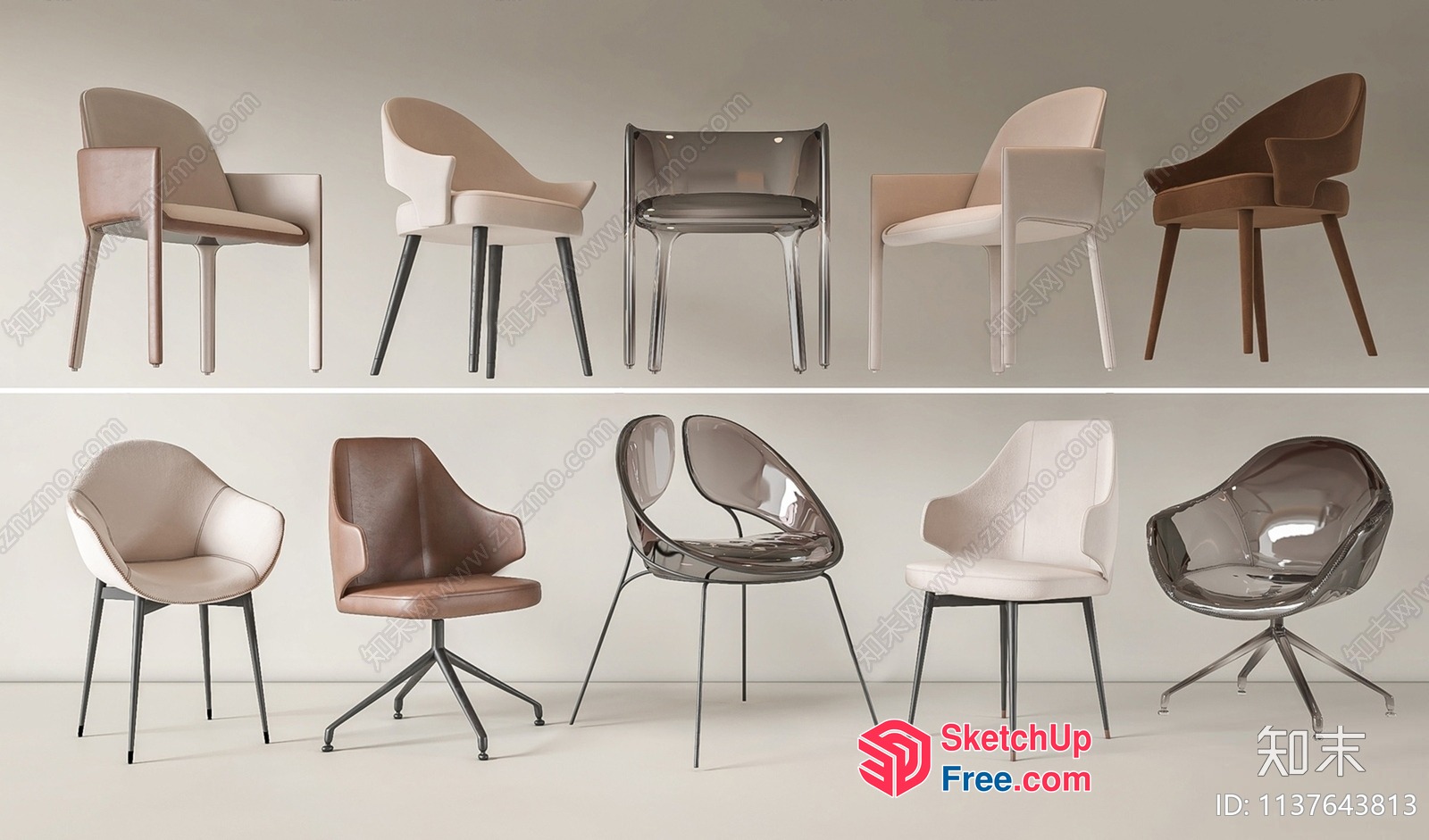 Modern Stylish Chairs Collection 3D SketchUp File