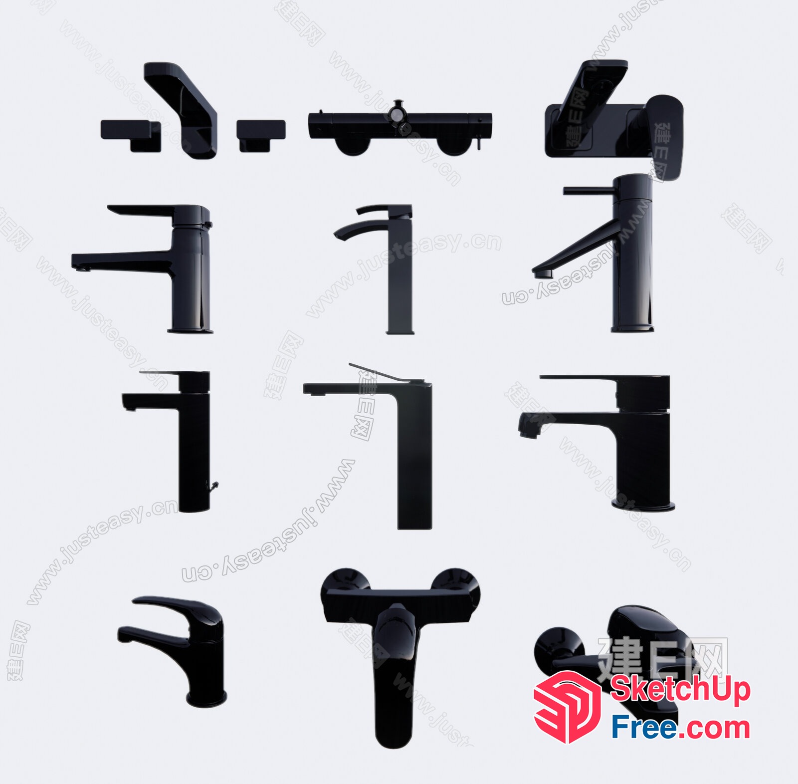 Modern Bathroom Fixtures Collection 3D SketchUp File
