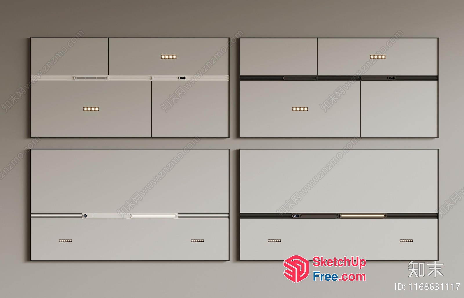 Modern Minimalist Furniture Set 3D SketchUp File