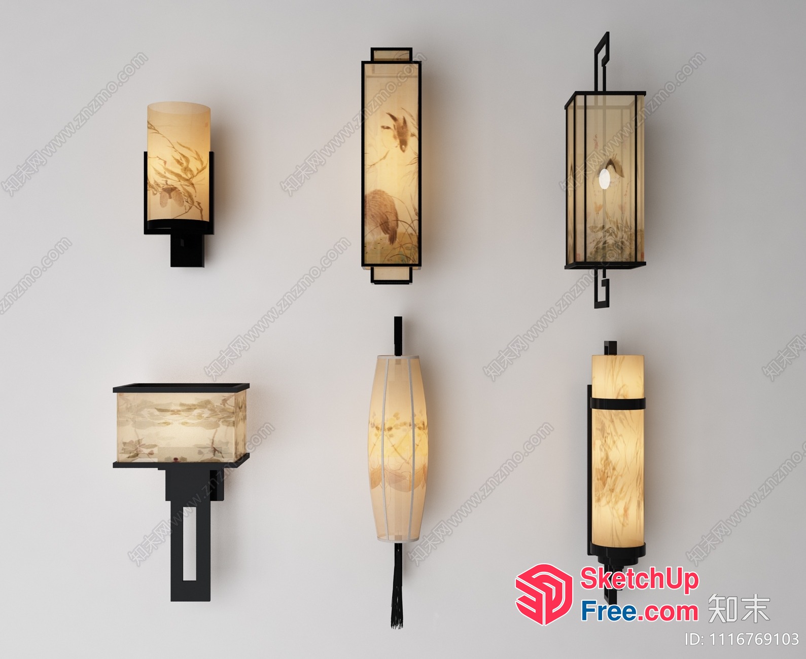Elegant Japanese-Inspired Lighting Collection 3D SketchUp File