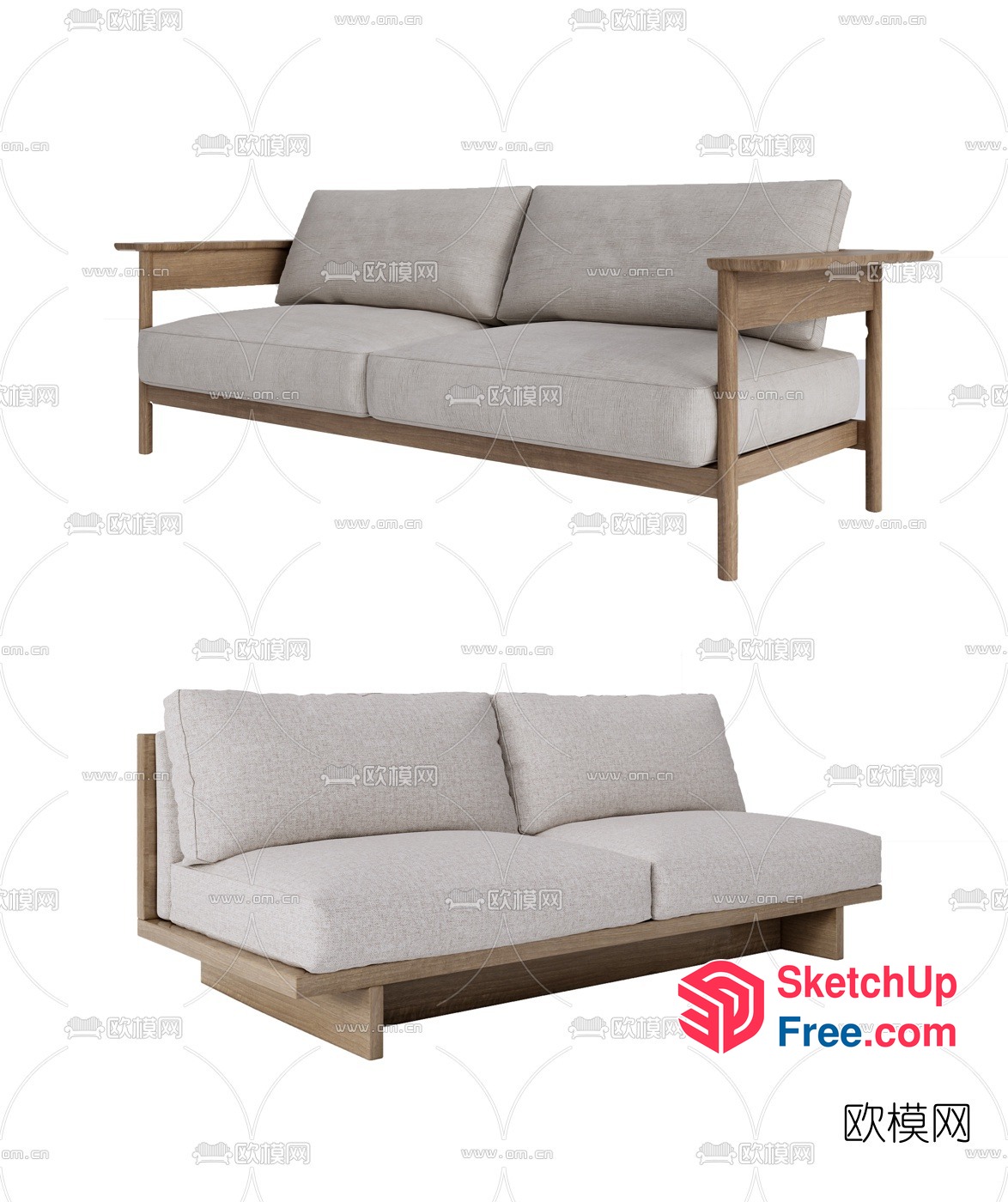 Modern Minimalist Sofa Set 3D SketchUp File