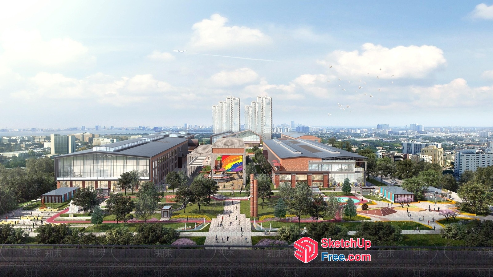 Modern Urban Park 3D SketchUp File