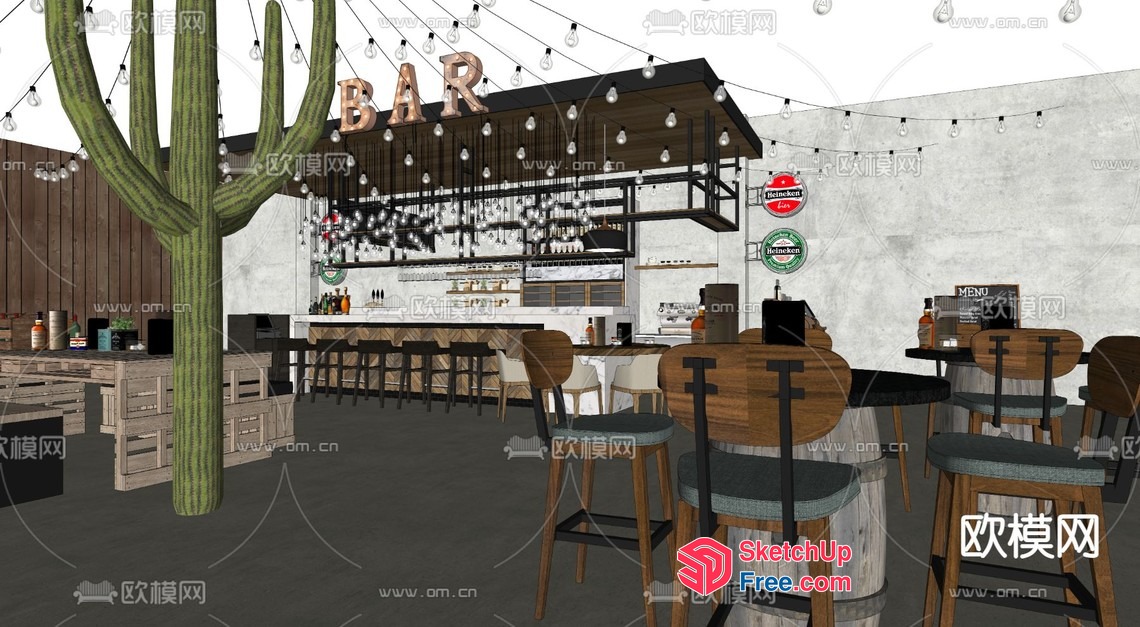 Desert Themed Bar 3D SketchUp File