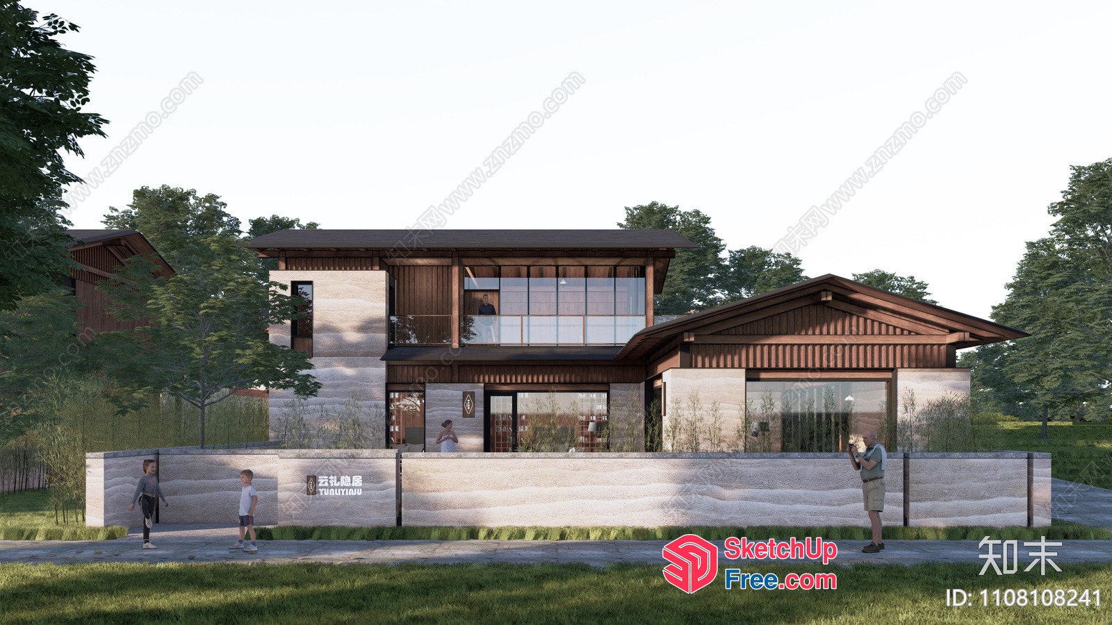 Modern Japanese Style Home Exterior 3D SketchUp File