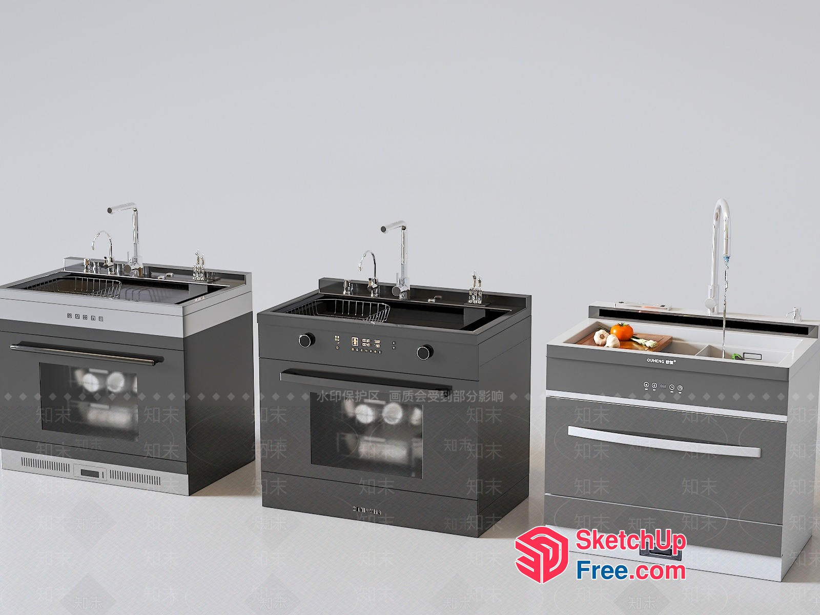 Modern Kitchen Appliances And Decor 3D SketchUp File