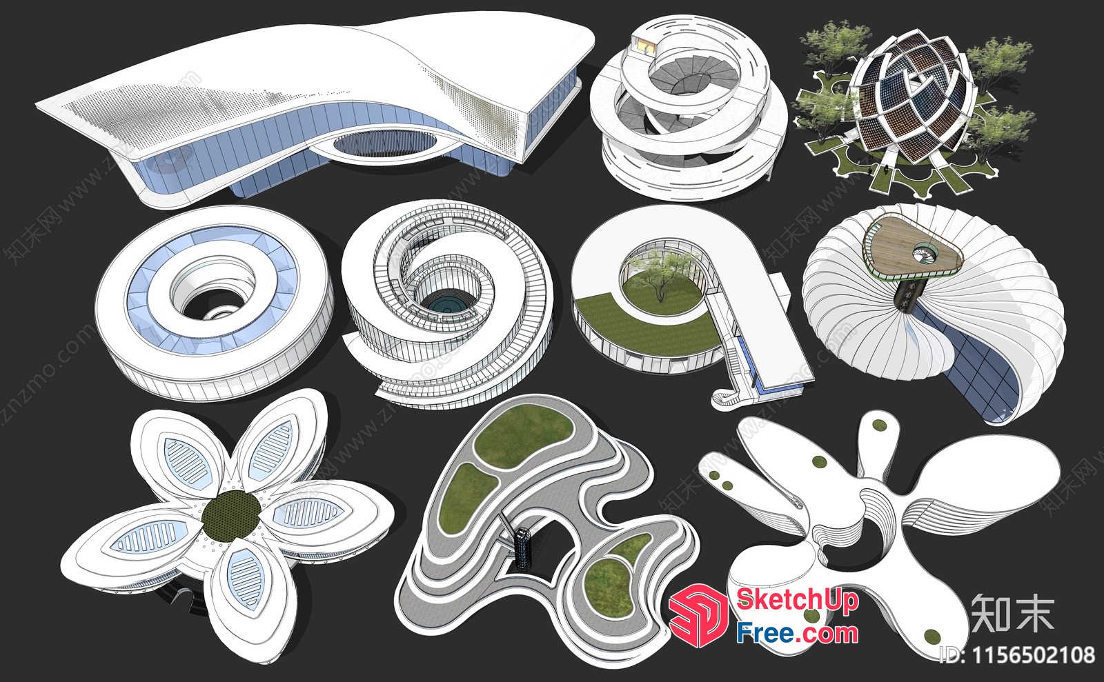 Futuristic Architectural Models 3D SketchUp File