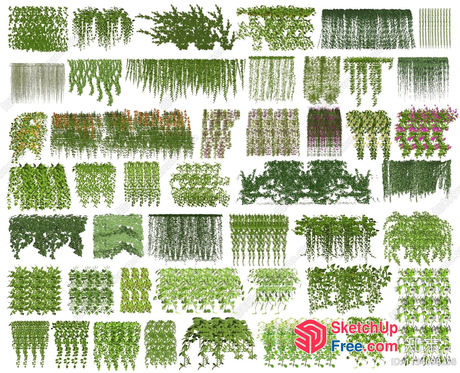 Variegated Greenery Wall Decor 3D SketchUp File